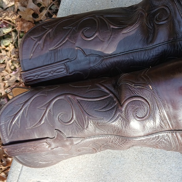 Lucchese Brown Heeled Boots - Picture 13 of 16
